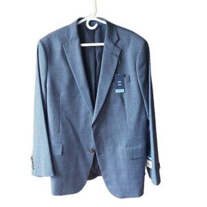 Blue Plaid / Checked Blazer Jacket Men Size 46 R  NEW NWT